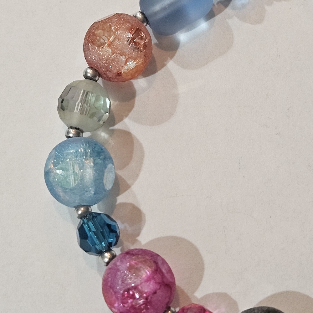 NEW Anthropologie Colorful Beads Bracelet Magnetic Closure Bohemian Summer Retro - Picture 2 of 6